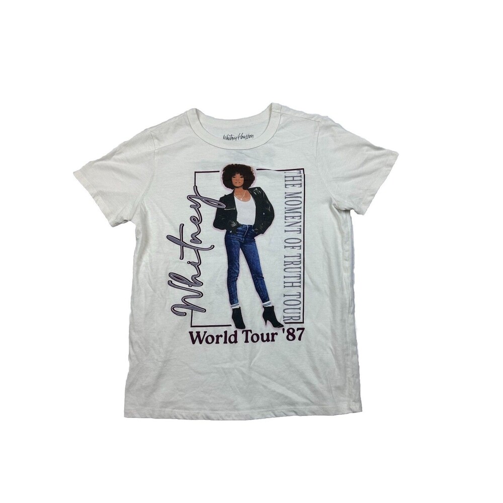 Whitney Houston World Tour 1987 T Shirt Womens XS Cotton Polyester Super Soft